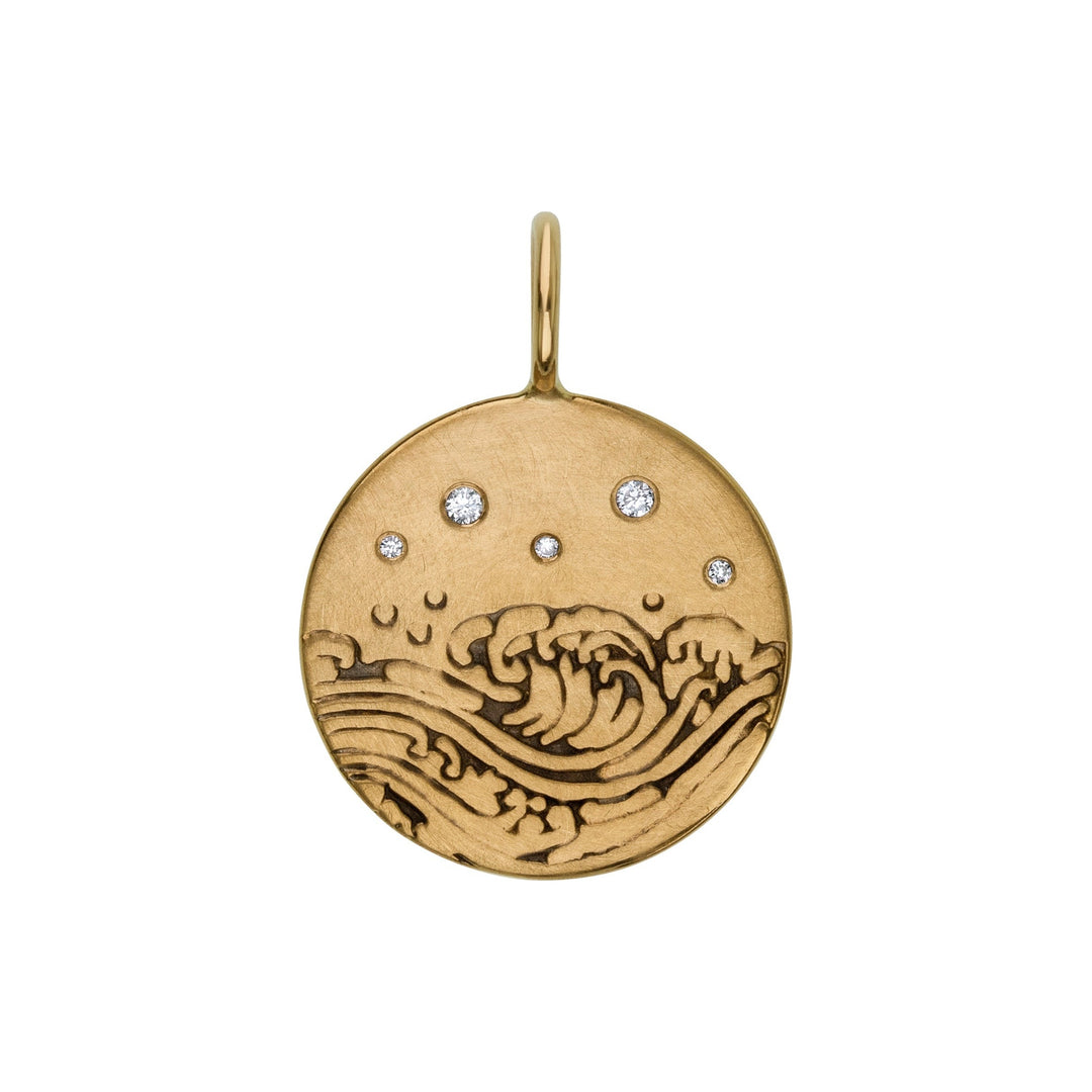 Waves Medium Round Disc Charm