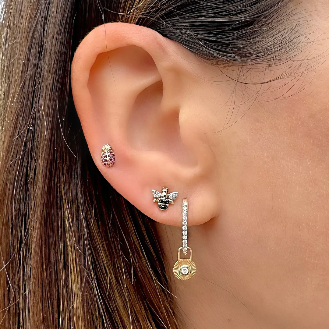 Bumble Bee Post Earrings