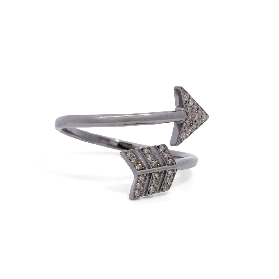 Pavé Diamond Arrow Wrapped Ring