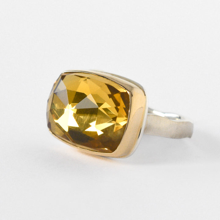 Rose Cut Citrine Ring