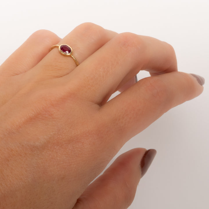 Small Oval Ruby Ring