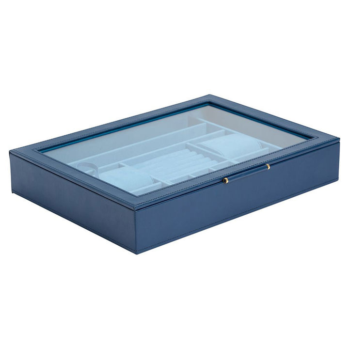 Sophia Jewelry Box with Window - Indigo