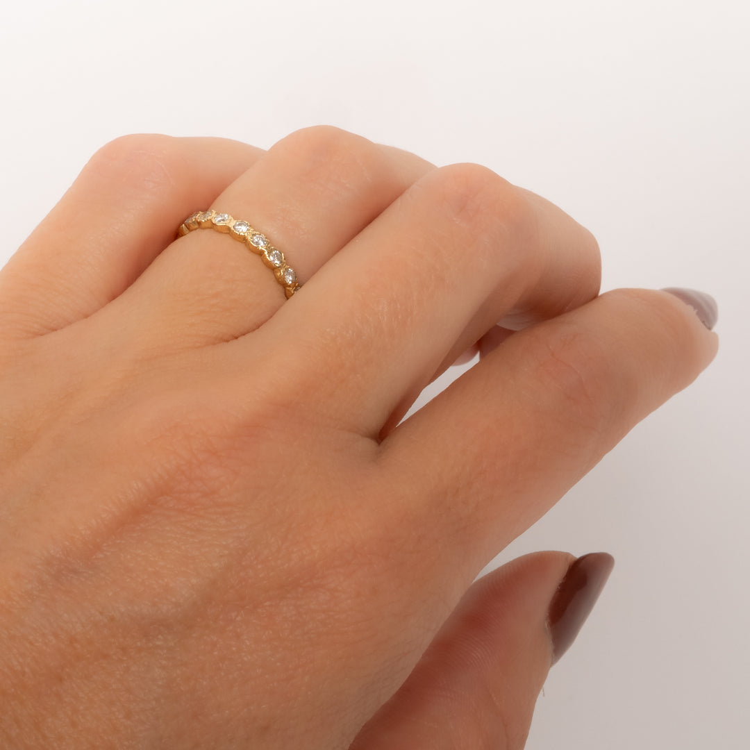 Textured Diamond Eternity Ring