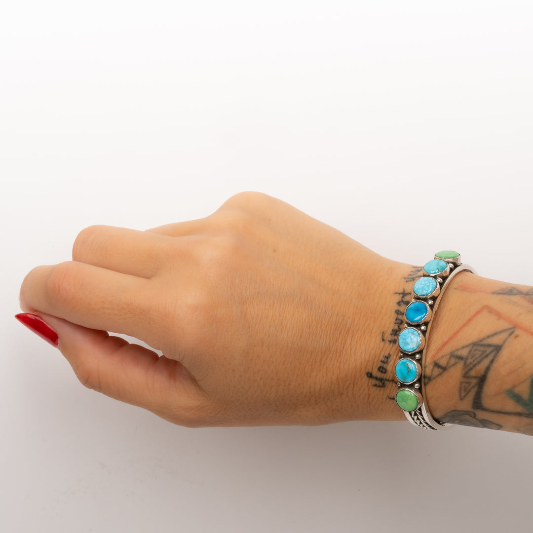 Aldrich Art Blue & Green Turquoise Cuff Bracelet