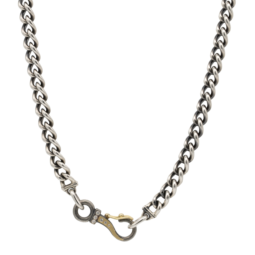 Trunk Show Curbed Link Large Safety Clasp Necklace