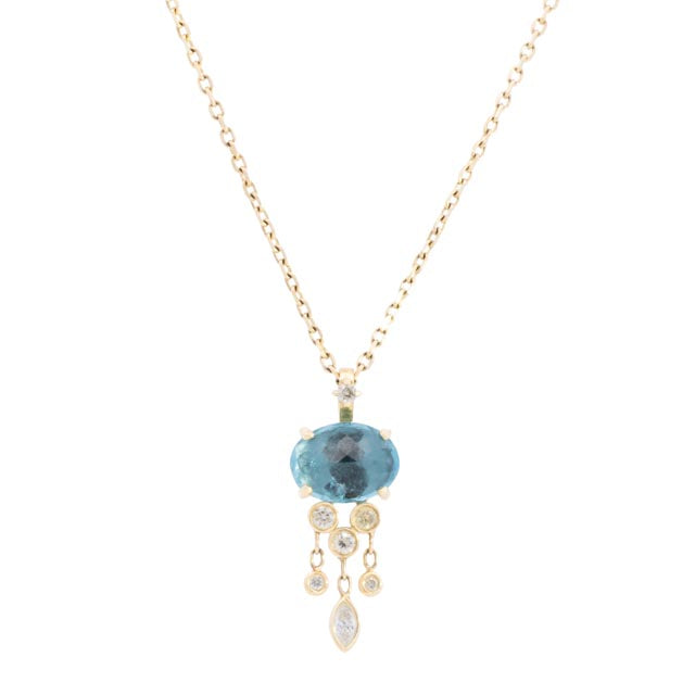 Green Tourmaline Jellyfish Necklace
