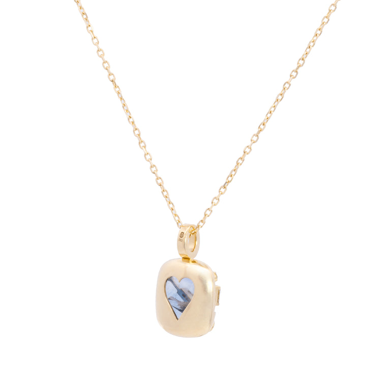 Fluorite Mini Sun with Diamonds Necklace