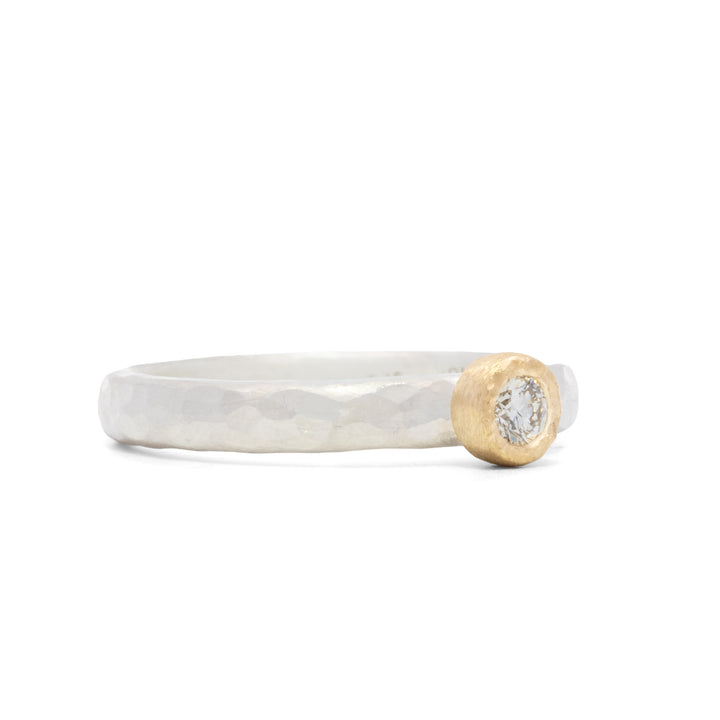 Round Bezel Set Diamond Ring