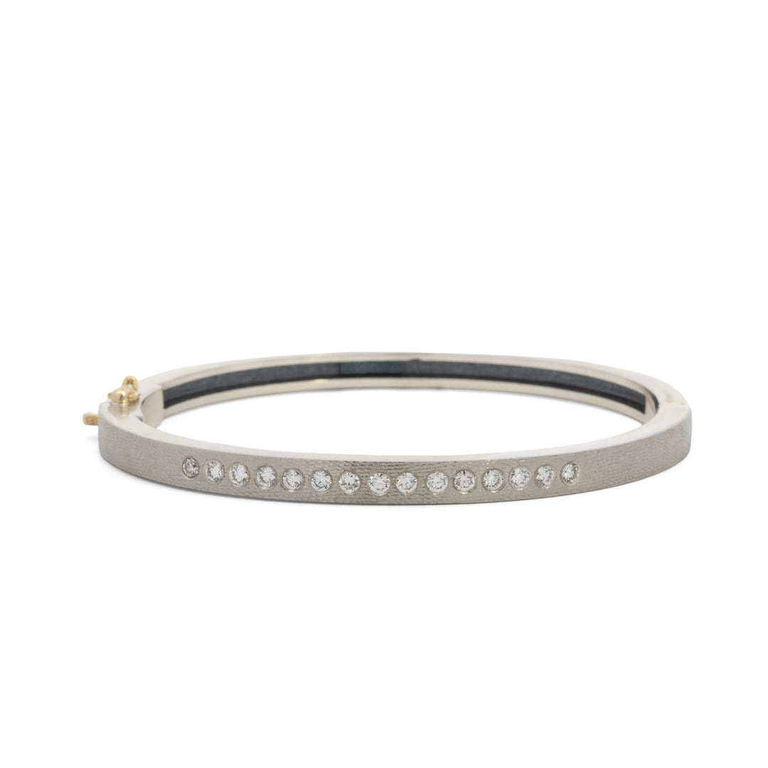 Trunk Show 4 mm Linea White Gold and Diamond Bracelet