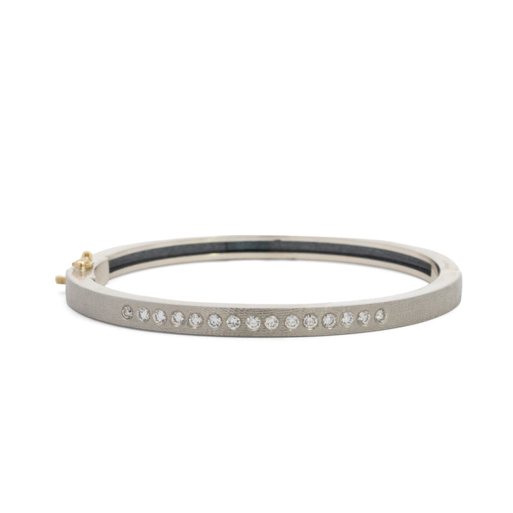 Trunk Show 4 mm Linea White Gold and Diamond Bracelet