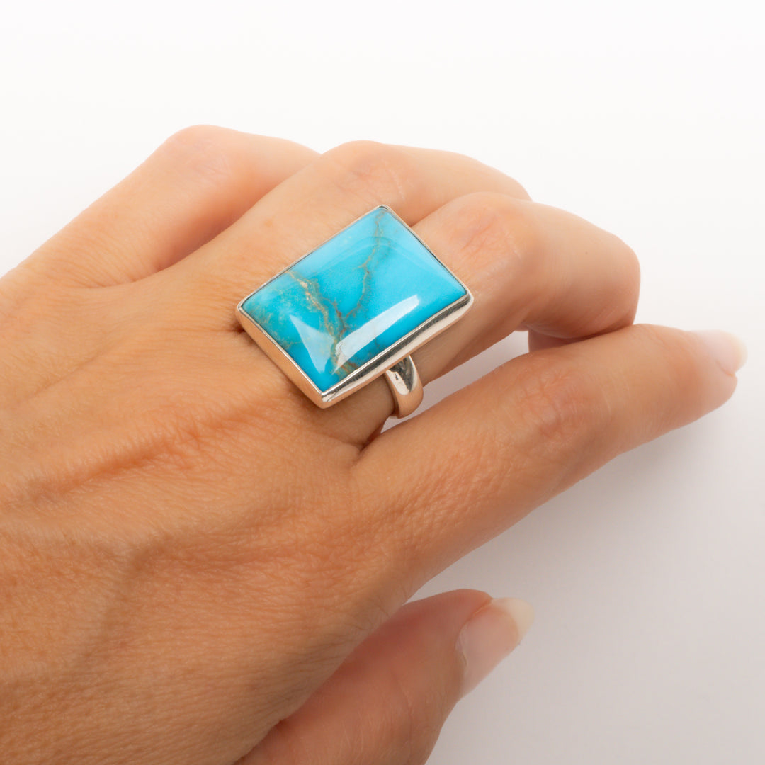 Rectangle Turquoise Ring
