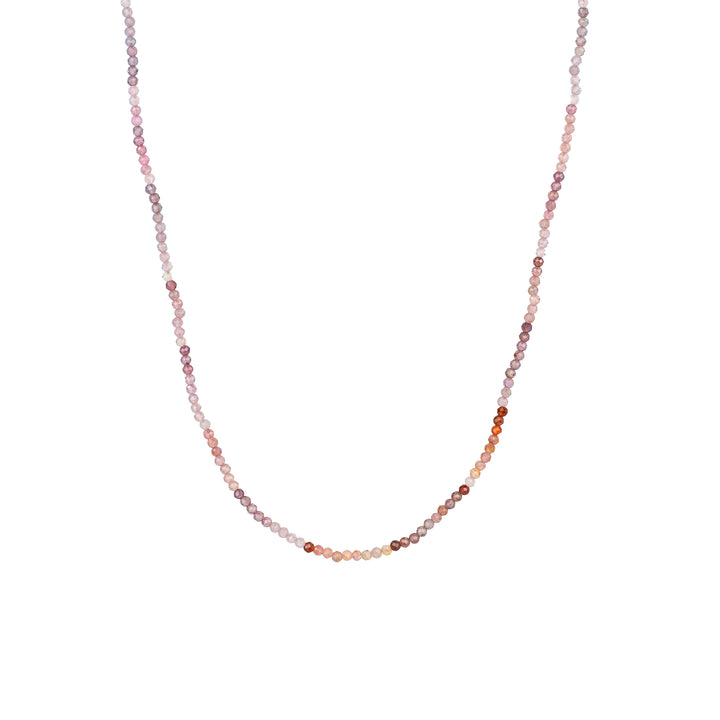 Pink Sapphire Mix Beaded Necklace