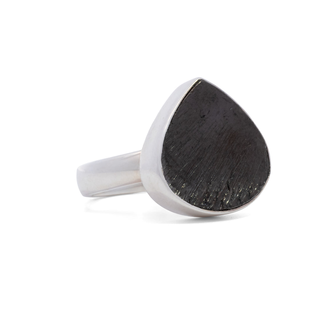 Teardrop Black Sugilite Ring