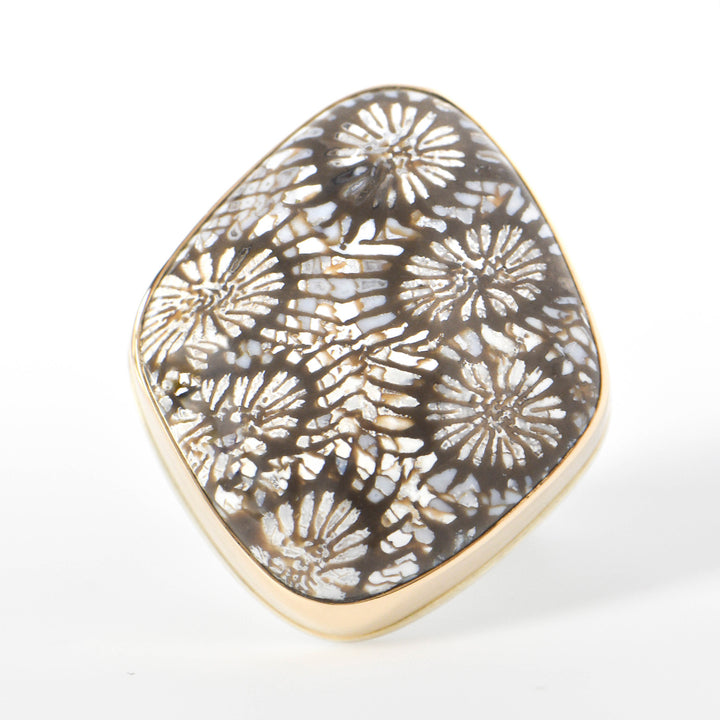 Fossilized Coral Ring