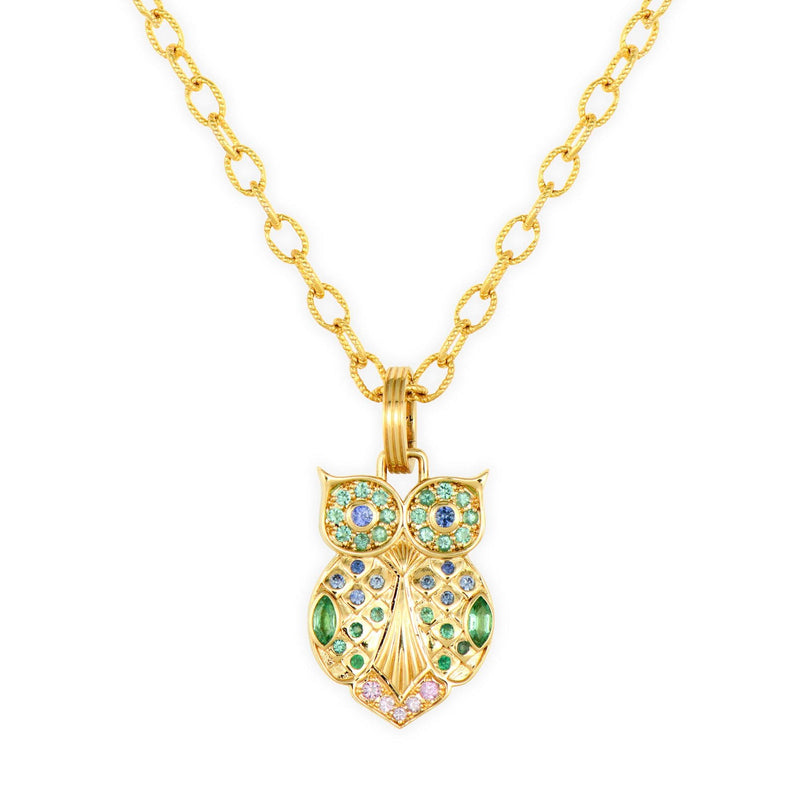 Double Sided Love Owl Pendant
