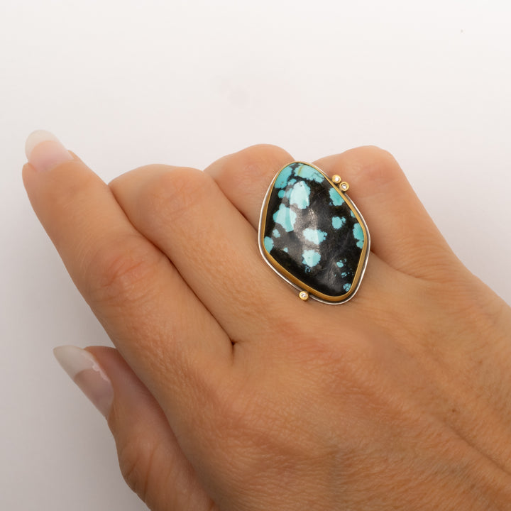 Turquoise and Diamond Ring