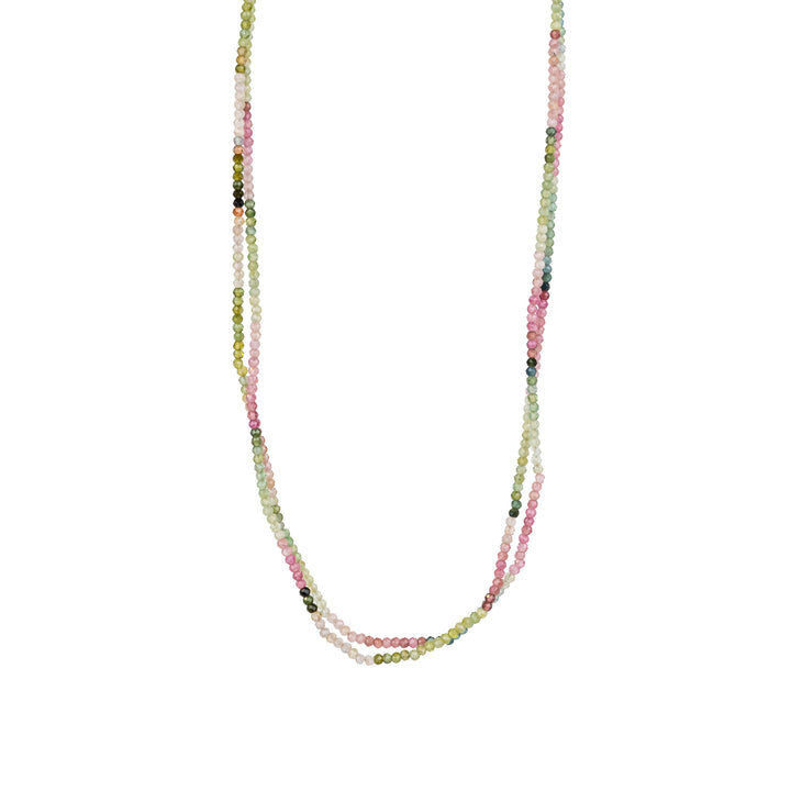 Watermelon Tourmaline Beaded Necklace