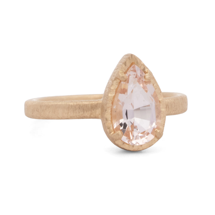 Morganite Teardrop Ring