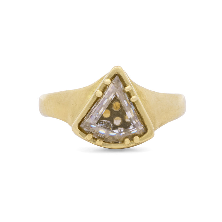 Triangular Diamond Puzzle Ring