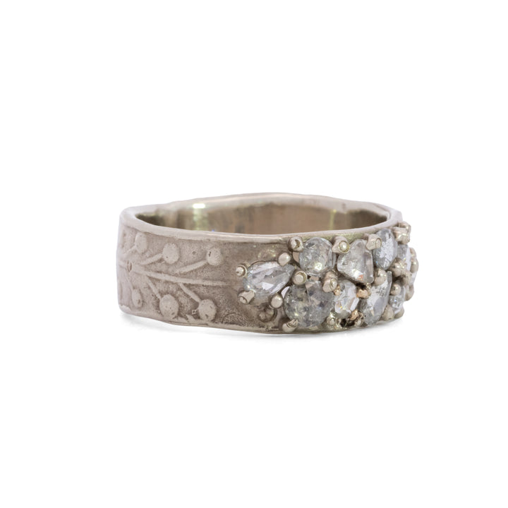 Atelier Narce 0.82 tcw Rustic Cut Diamond Cluster Ring