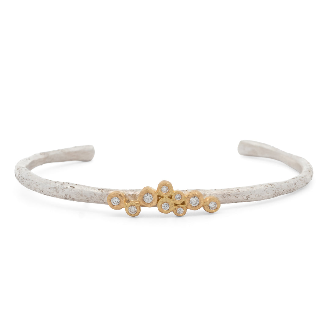 Nine Bezel Textured Cuff