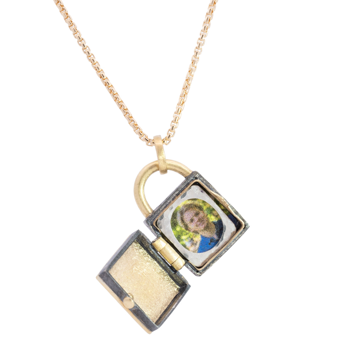 Mini Baguette Diamond Locket