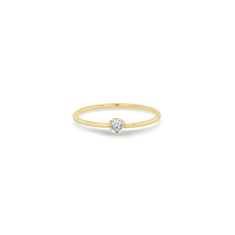 Diamond Solitaire Yellow Gold Ring