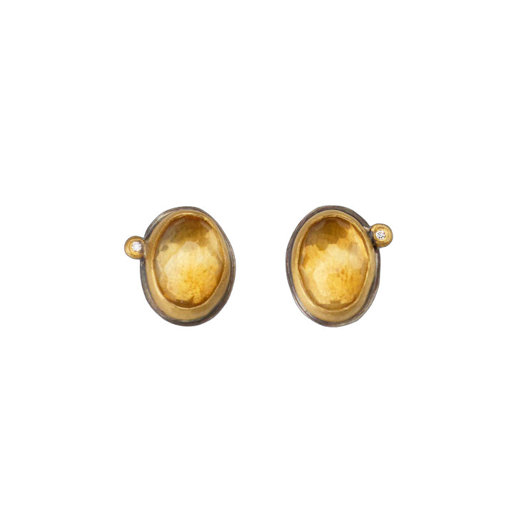 Citrine Post Earrings
