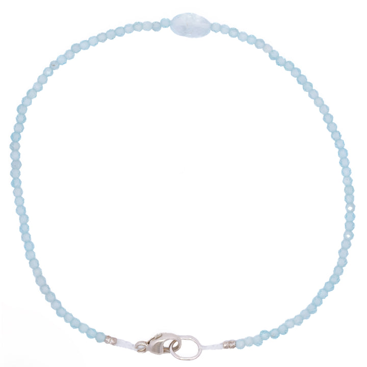 Apatite & Aquamarine Beaded Bracelet