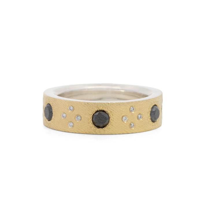 Trunk Show 6 mm Daphnie Black & White Diamond Ring