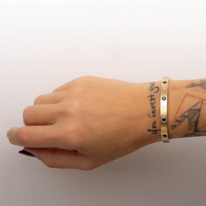 Trunk Show 6mm Melia Blue Sapphire and Diamond Bracelet