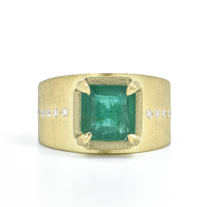 3.60ct Emerald Signet Ring