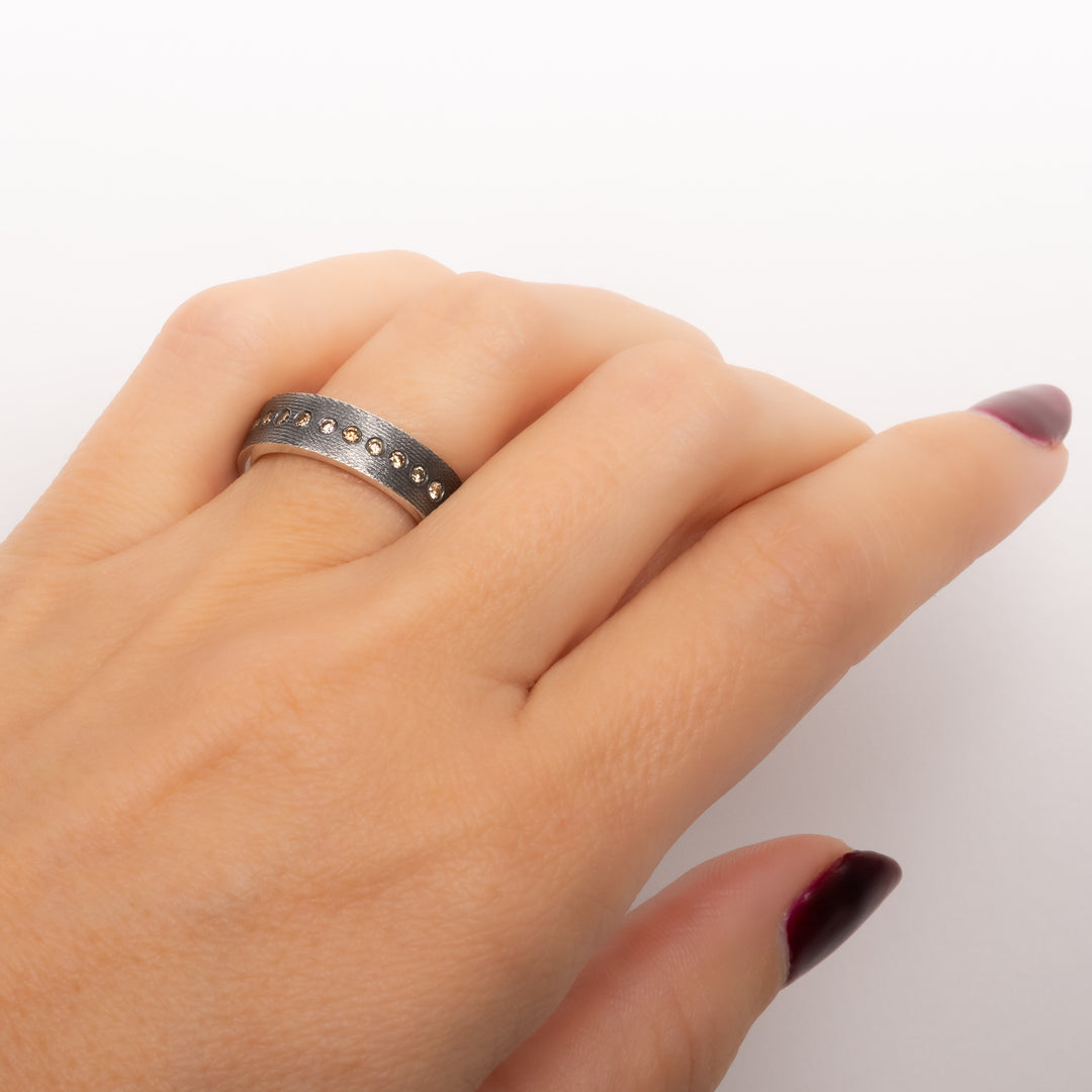Trunk Show Adam 6 mm Champagne Diamond Ring