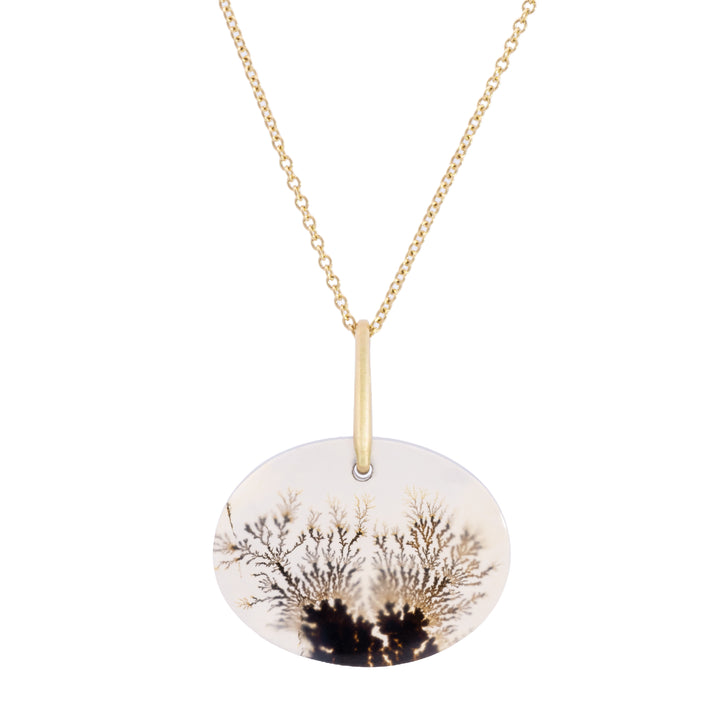 Dendritic Agate Pendant Necklace