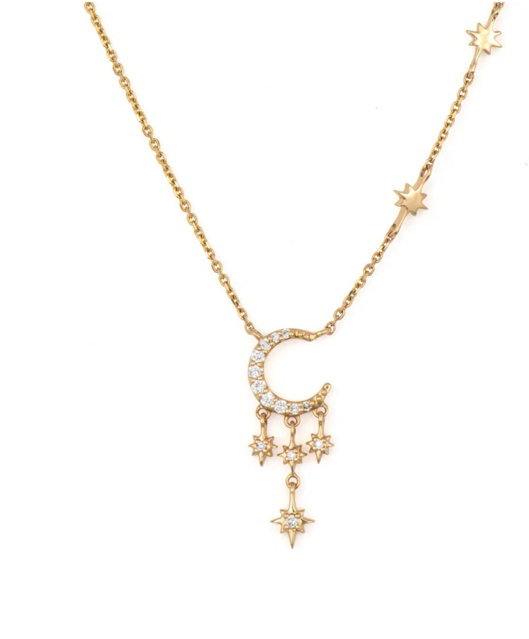 Night Sky Moon & Stars Necklace