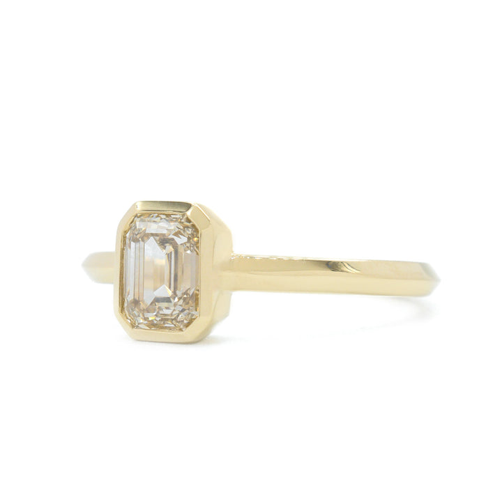 1.0ct Step Cut Emerald Cut Diamond Ring