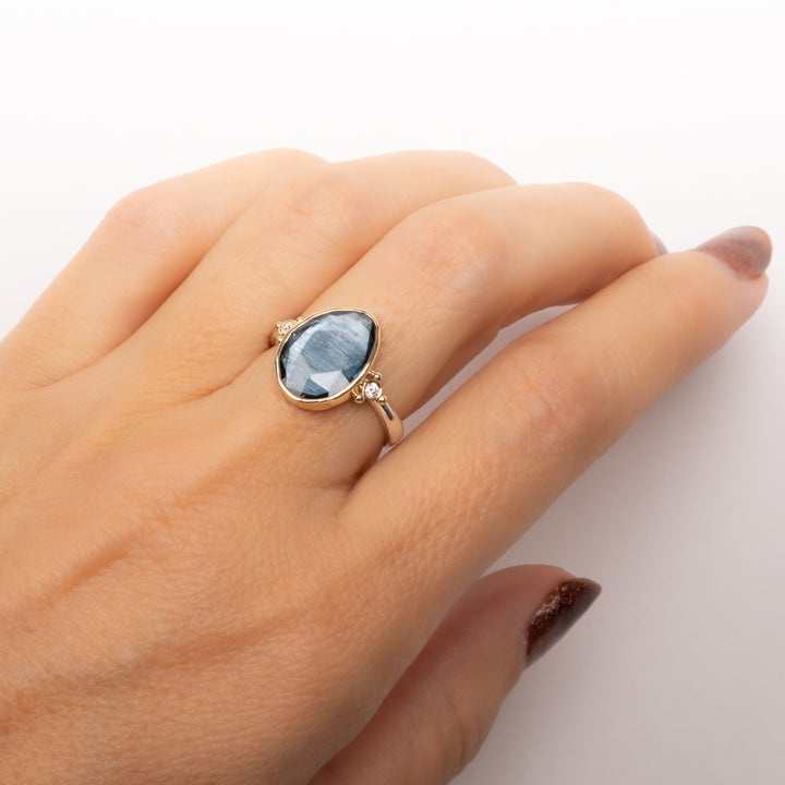 London Blue Topaz & Diamond Ring