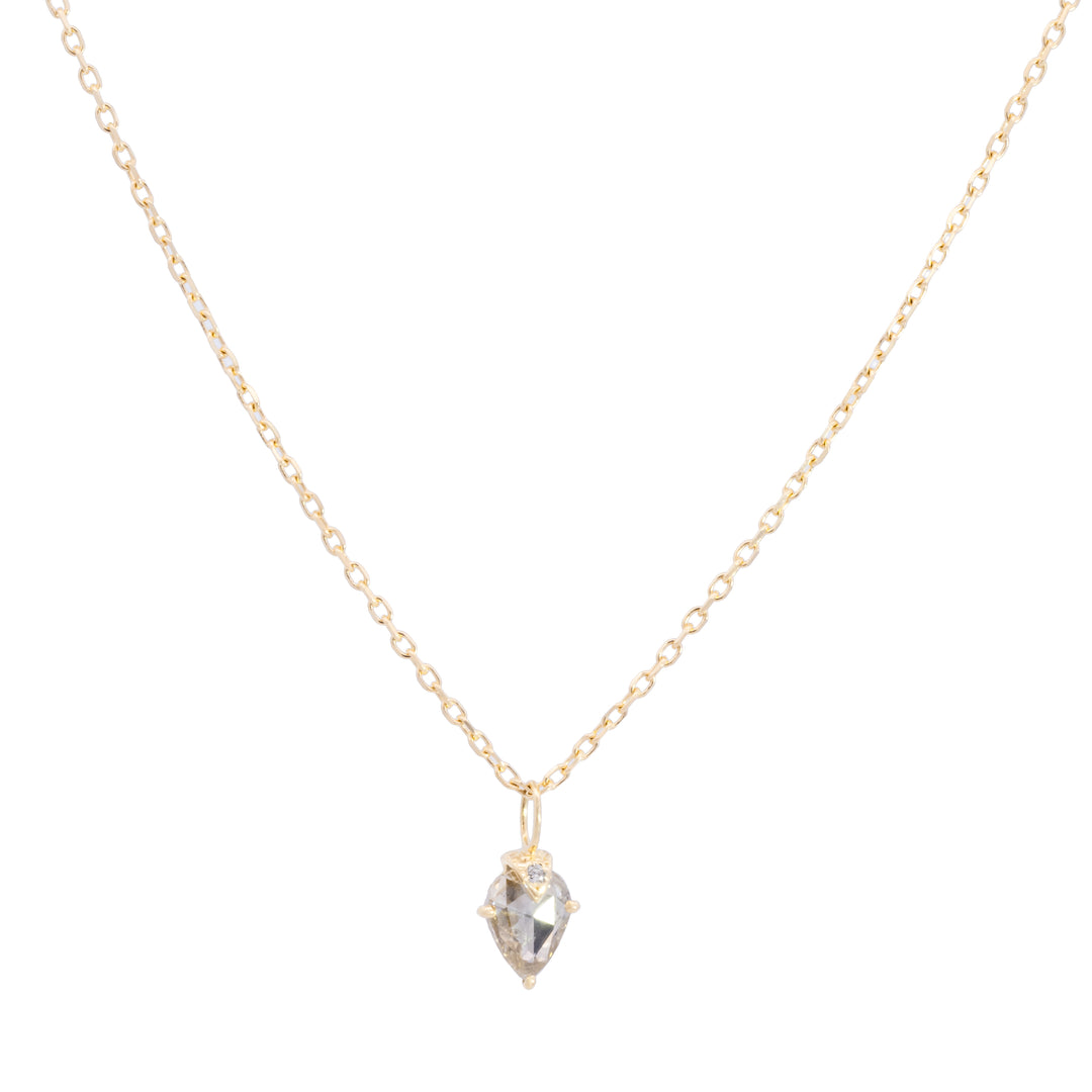 Small Grey Diamond Claw Necklace
