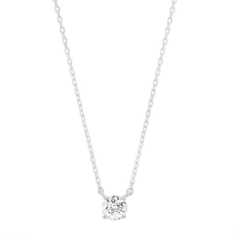 Round Faceted Cubic Zirconia Necklace
