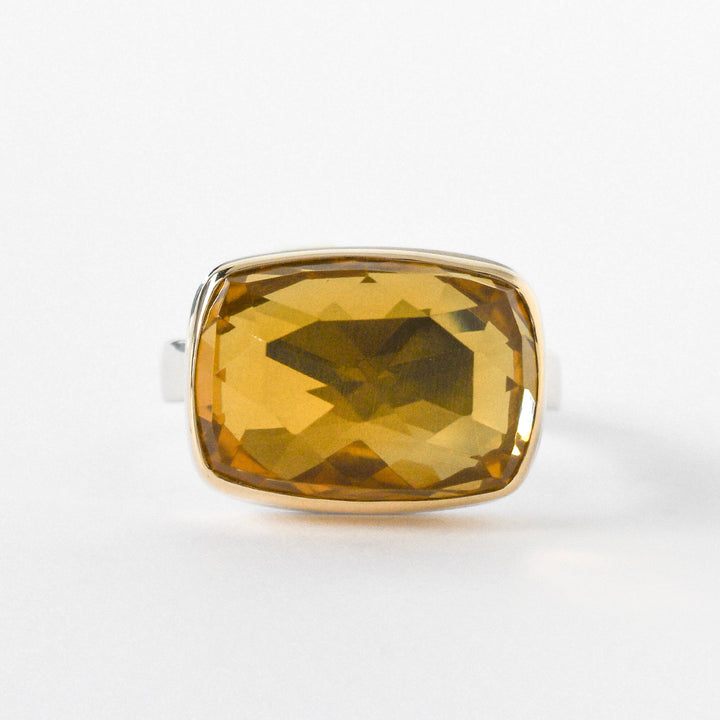 Rose Cut Citrine Ring