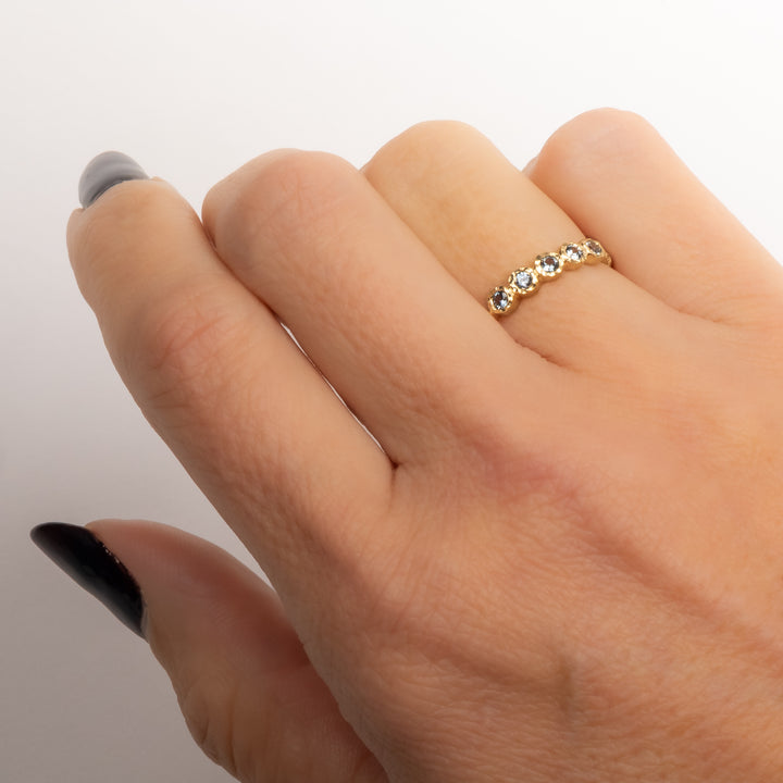 Montana Sapphire Five Bezel Ring