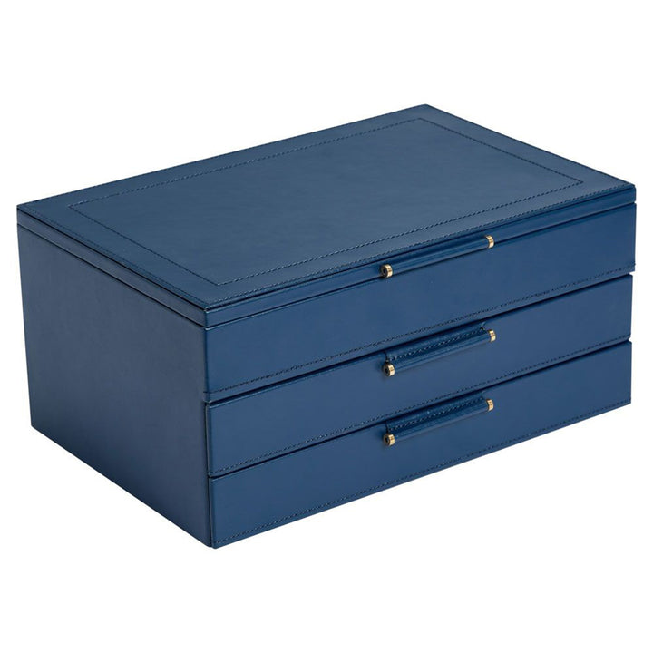 Sophia Jewelry Box with Drawers- Indigo