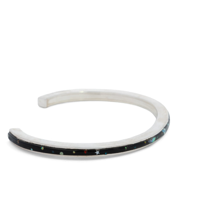 Thin Galaxy Stone Inlay Cuff