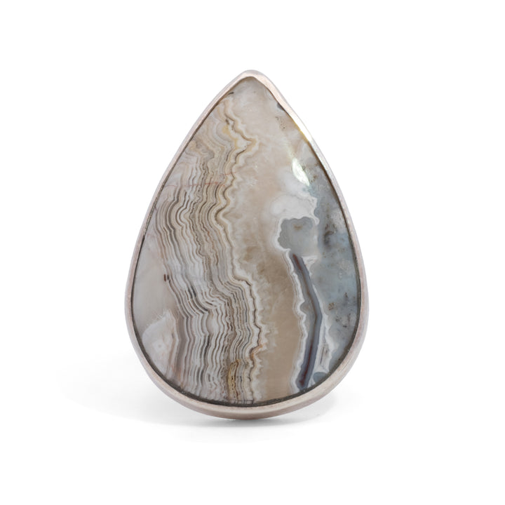 Teardrop Crazy Lace Agate Ring
