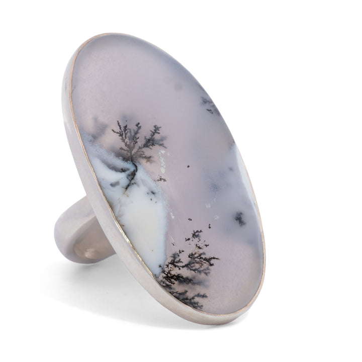 Oval Dendritic Agate Ring