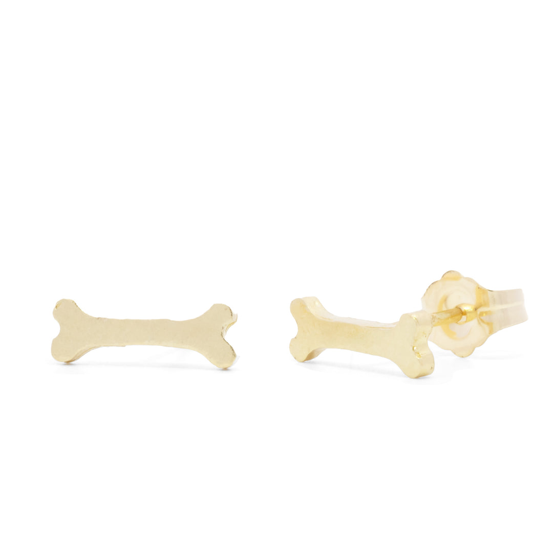Hammered Bones Post Earrings