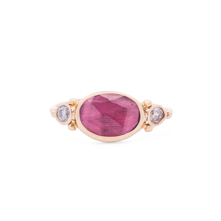 Oval Pink Tourmaline Ring