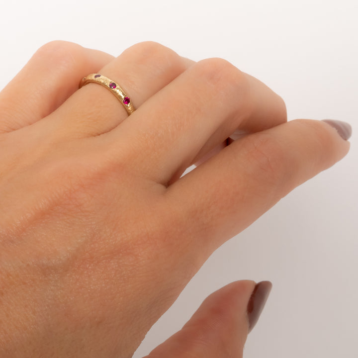 Ruby Textured Band