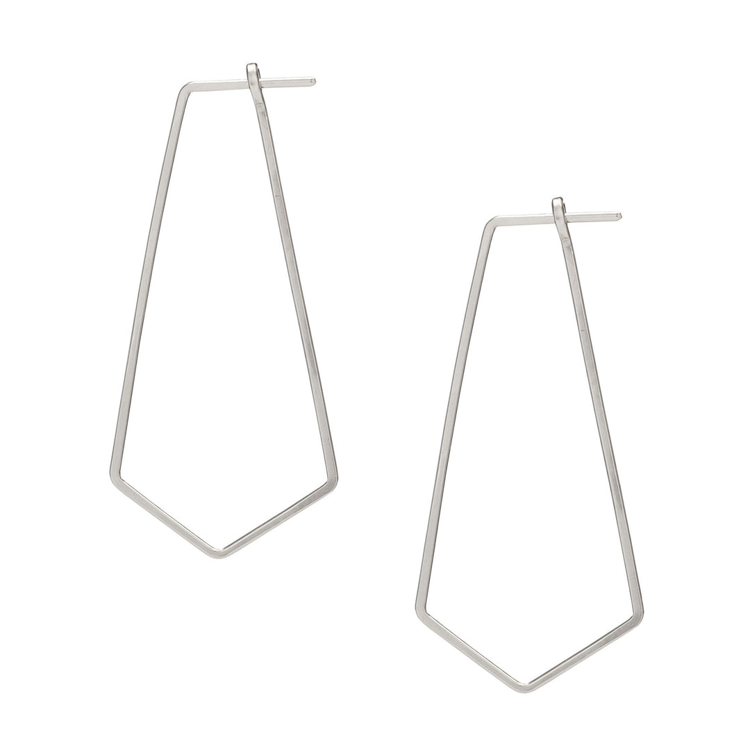 Minimal Prism Hoop Earrings