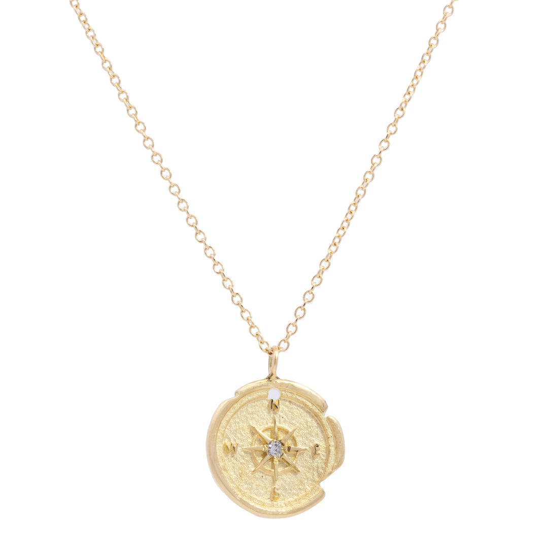 Delicate Small Compass Artifact Necklace